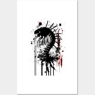 Centipede Ink Painting Posters and Art